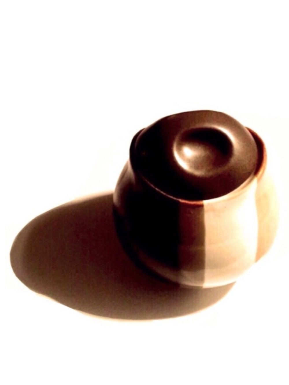 Vintage Sango Ceramic Sugar Pot in Ombré Glaze